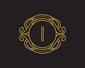 I Monogram Luxurious Royal Elegant Logo