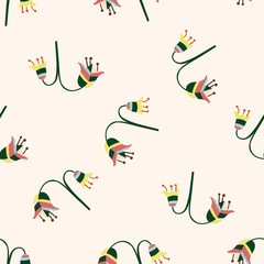 flower , cartoon seamless pattern background