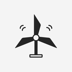 Environmental protection concept wind energy icon