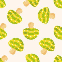 mushroom cartoon , cartoon seamless pattern background
