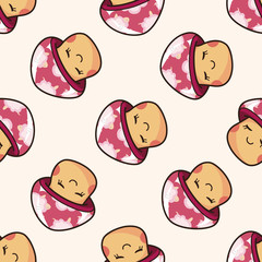 mushroom cartoon , cartoon seamless pattern background