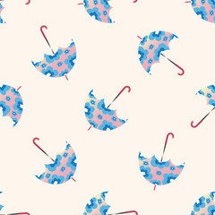 Umbrella , cartoon seamless pattern background