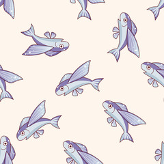 fish cartoon , cartoon seamless pattern background