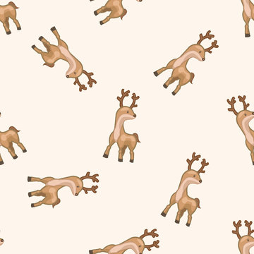 animal moose cartoon , cartoon seamless pattern background