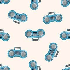radio , cartoon seamless pattern background