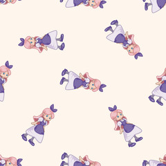 alice in wonderland , cartoon seamless pattern background