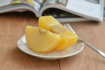 Breadfruit in Syrup Sakay Chuem Sakay Chuem Thai Dessert in plat