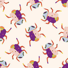 bug cartoon , cartoon seamless pattern background