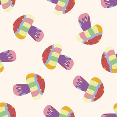 mushroom cartoon , cartoon seamless pattern background