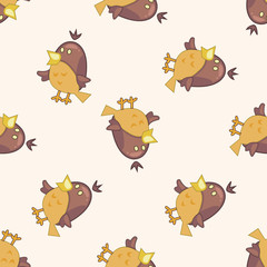 bird cartoon , cartoon seamless pattern background