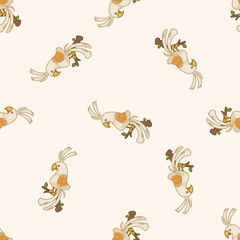 bird cartoon , cartoon seamless pattern background