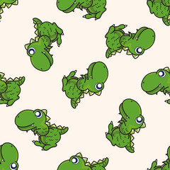 dinosaur cartoon , cartoon seamless pattern background