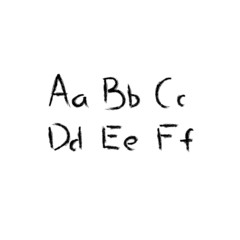  Letters of the alphabet written with brush
