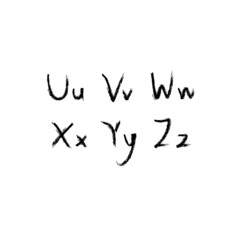  Letters of the alphabet written with brush
