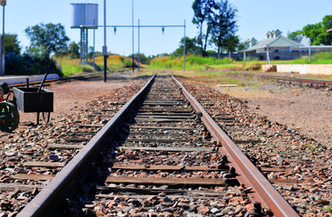 Naklejka premium Cullinan Diamond Mine Railroad Tracks - South Africa