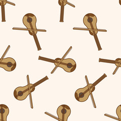 music violin , cartoon seamless pattern background
