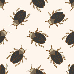 bug cartoon , cartoon seamless pattern background