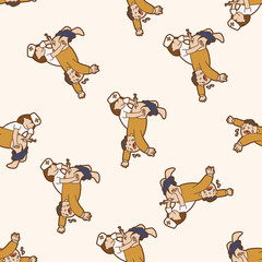 hospital theme nurse and patient , cartoon seamless pattern background