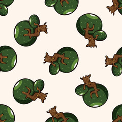 tree , cartoon seamless pattern background