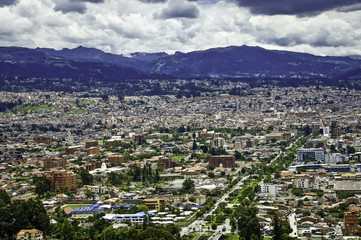 Obraz premium Partial view of Cuenca, Ecuador