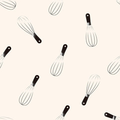 kitchenware beater , cartoon seamless pattern background