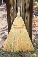 Straw broom