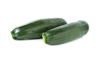 Whole Fresh Zucchini isolated on white background
