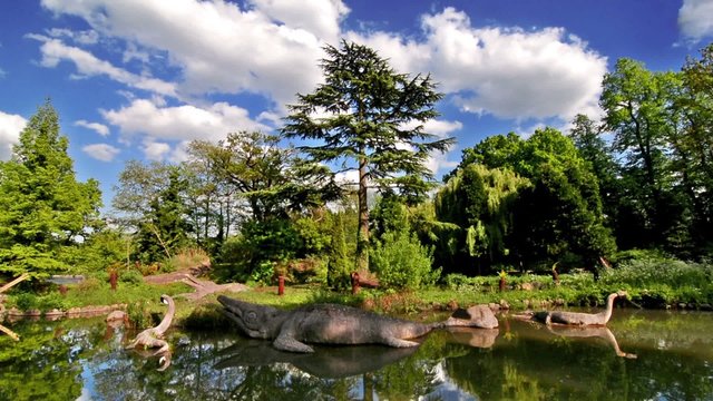 Pond in a Crystal Park in London at sunset