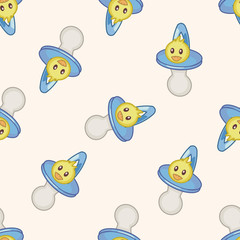 Obraz premium Baby pacifiers , cartoon seamless pattern background