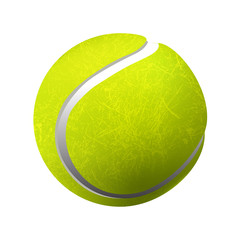 Tennis Ball isolated on white background
All elements are in separate layers and grouped. 

