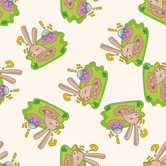 easter rabbit , cartoon seamless pattern background