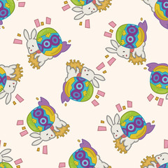 easter rabbit , cartoon seamless pattern background