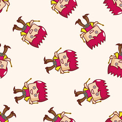 band member drummer , cartoon seamless pattern background