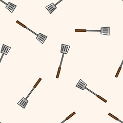 kitchenware spatula , cartoon seamless pattern background