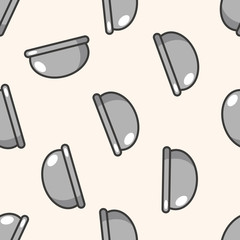 kitchenware bowl , cartoon seamless pattern background