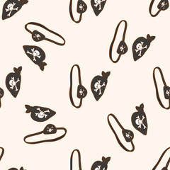 party mask , cartoon seamless pattern background