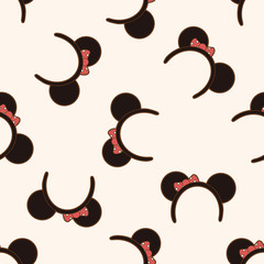 party mask , cartoon seamless pattern background