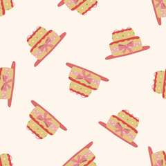 decorating cake 10, cartoon seamless pattern background