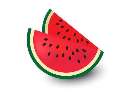 watermelon, watermelon vector, isolated vector