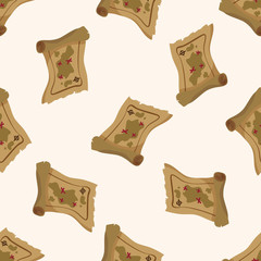 Sewing fabric with treasure map , cartoon seamless pattern background ...