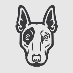 Bull Terrier Head Logo Mascot Emblem