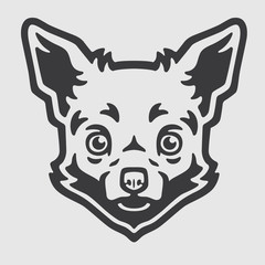 Chihuahua Head Logo Mascot Emblem