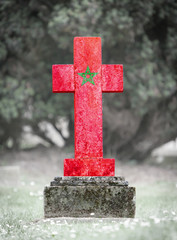 Gravestone in the cemetery - Morocco