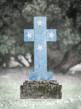 Gravestone in the cemetery - Micronesia