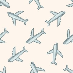 transportation airplane , cartoon seamless pattern background