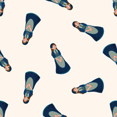 Medieval character cartoon , cartoon seamless pattern background
