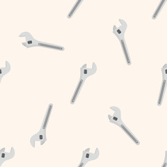 work tool wrench , cartoon seamless pattern background