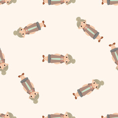 family grandmother character , cartoon seamless pattern background
