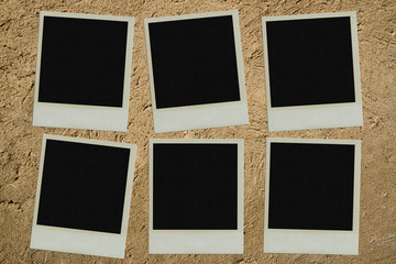 Polaroid photo on clay