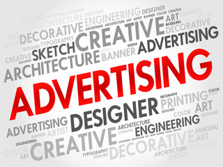 ADVERTISING word cloud, business concept